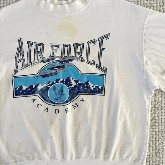 vintage Thrashed Air Force Academy Sweatshirt - Picture 2 of 5